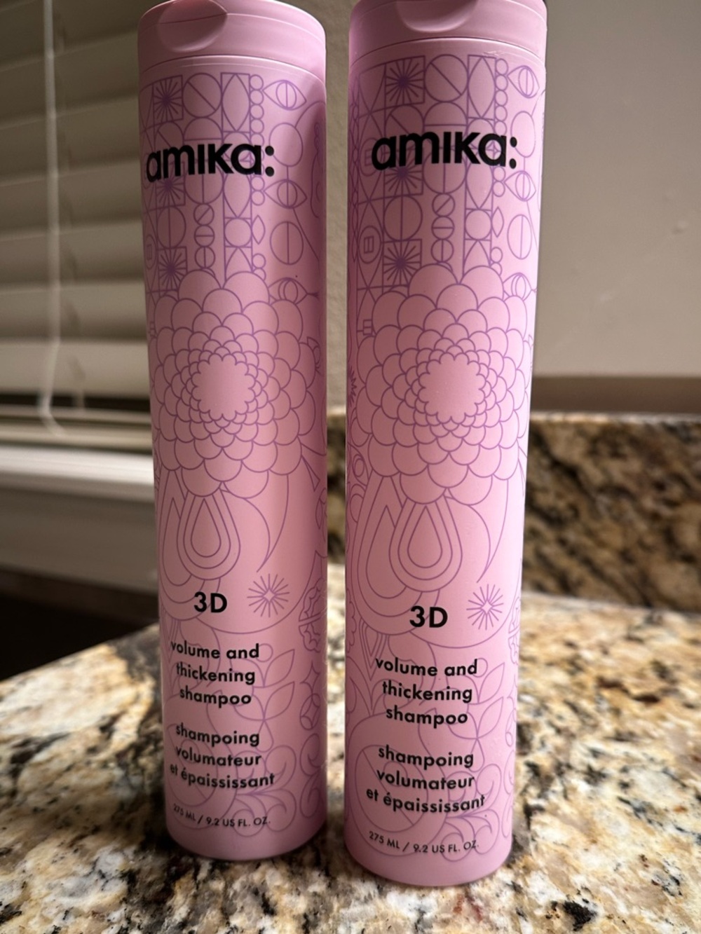 amika Pink 3D Volume & Thickening Shampoo  - 2 pack